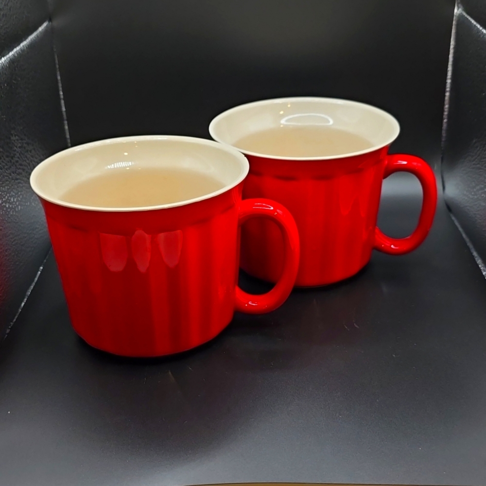 16 oz red ceramic mugs